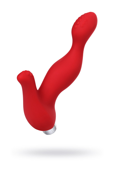 Vibracioni stimulator prostate-trbušnjaci, silikon, crvena, 12,5 cm