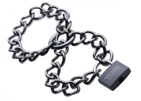 Tom of Finland Locking Chain cuffs metalni lanci-okovi sa bravom