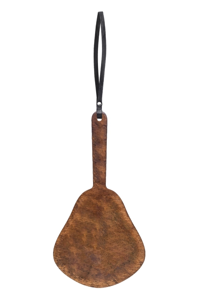 Pecado BDSM paddle, veliki sa mekim jastučićem, koža i drvo, crna