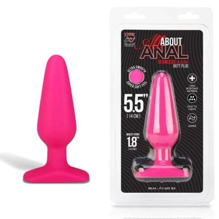 Luxuzni silikonski ružičasti plugin od 5,5