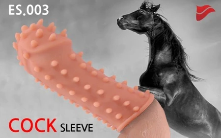 Dodatak za falus sa šiljcima i izbočinama veličine M, Ektreme Sleeve ES.003