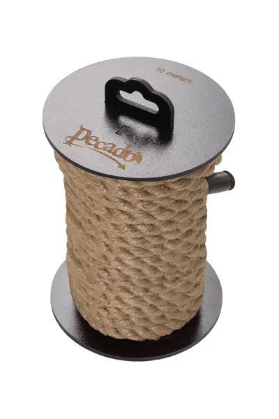 Pecado BDSM Shibari konopac, na kalemu, Juta, bež, 10m