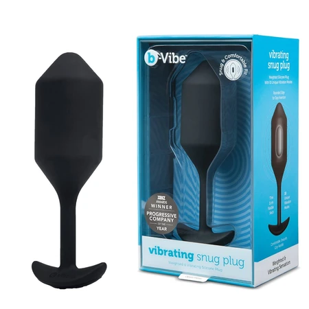Čep za nošenje sa vibracijama crni B-Vibe Vibrating Snug plug 4