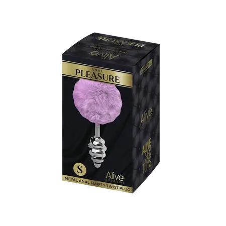 Analni čep Metal Anal Fluffly Twist Plug S Purple 70390AL