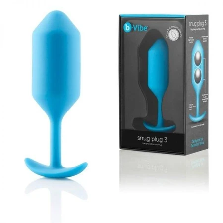 Profesionalni pluta za nošenje B-Vibe Snug plug 3 svetlo plava