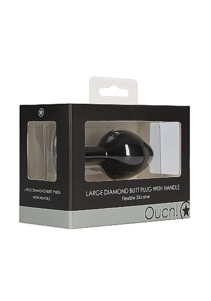 Analni čep za nošenje sa Diamond Butt Plug Vith Handle kristalom