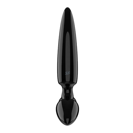 Markdovn! Satisfier Triple Cristal 1 stakleni dildo, crni