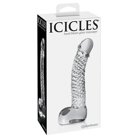 Stakleni fallomitator Icicles No. 61 - Clear