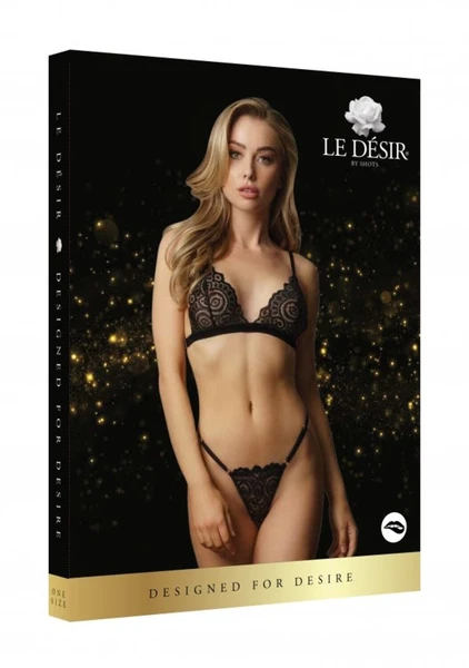 Magic Lace Velvet Lingerie set za erotsko donje rublje (crno)