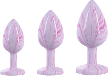 Emajlirani aluminijumski Analni čep sa svetlo ružičastim kristalom