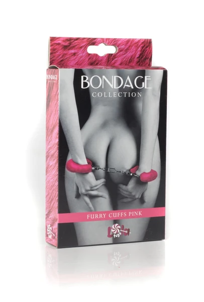 Bondage krznene lisice ružičaste