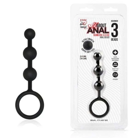 Luxuzne analne perle od silikona 3 kuglice