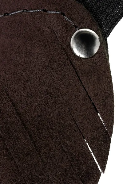 Pecado BDSM Maska, sa resama, prirodni velur, braon