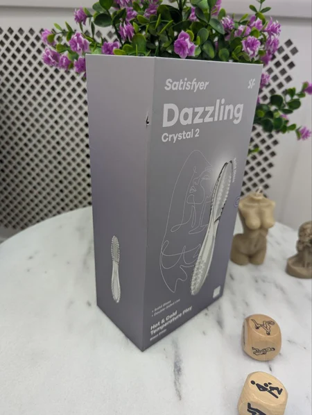 Markdovn! Satisfier Dazzling Cristal 2 stakleni dildo, proziran