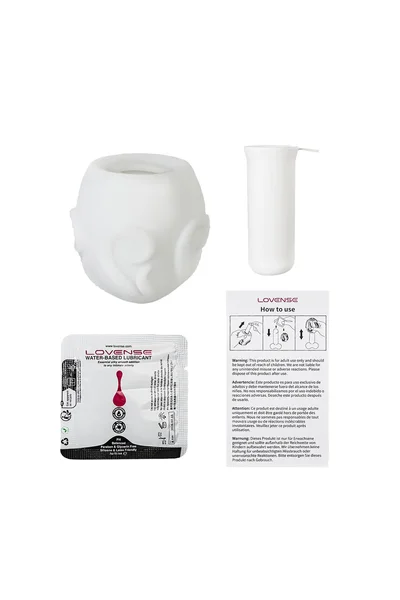 Set masturbatora nerealnih lovense Kraken, TPE, bela, 6,2 cm