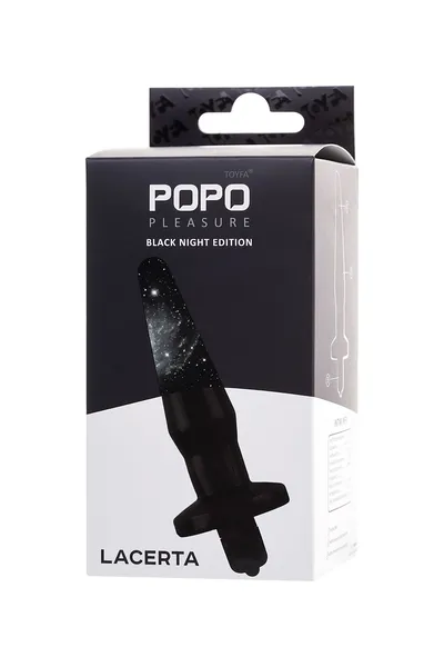 Toifa Popo Pleasure Lacerta analna čaura sa vibracijama, TPR, Crna, 12,1 cm