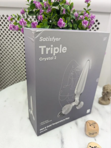 Markdovn! Satisfier Triple Cristal 2 stakleni dildo, proziran