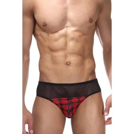 Gaćice muške Tonge u krupni crveni grašak