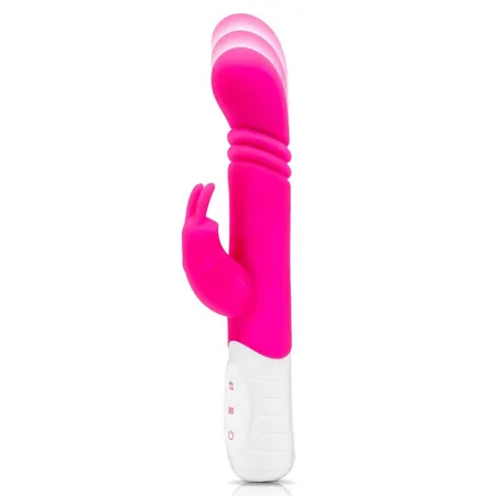 Mali tanki ružičasti masažer za G-tačku Slim Shaft THRUSTING G-spot Rabbit