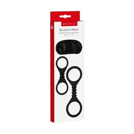 Okovi za ruke i noge od silikona, maska za oči od poliestera Me Iou US Bound to Please Blindfold VR