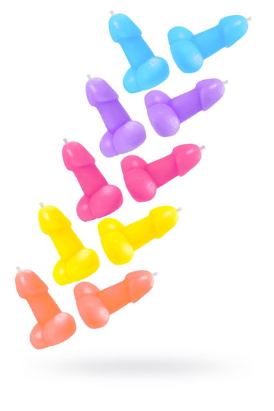 Set sveća Pecado BDSM, mini penis, 10 kom.