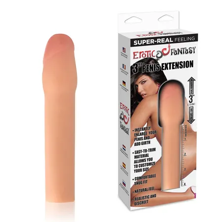 Dodatak za povećanje penisa za 7,5 cm realistični girth Ektender