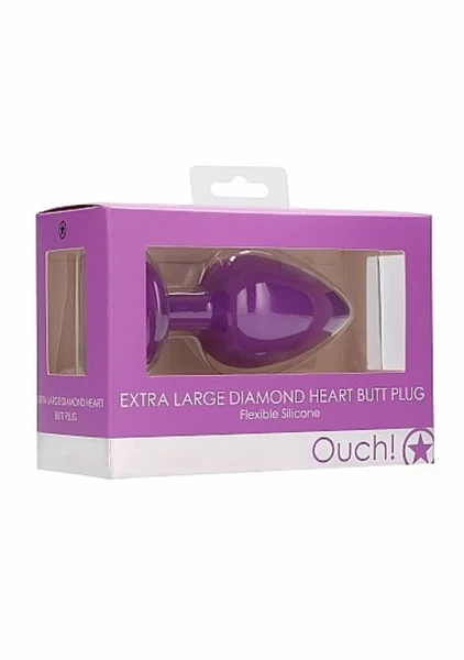 Analni čep Ektra Large Diamond Heart Butt Plug