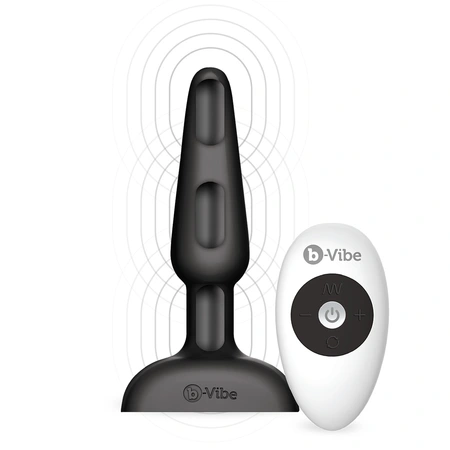 Analni premium pluta sa 3 motora B-Vibe Trio plug Black
