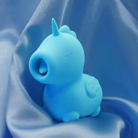 Vibracioni masažer Unihorn-Mount'n Peak sa stimulacijom uvule, svetlo plava