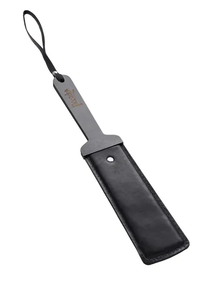 Pecado BDSM paddle, flexibilan, koža i drvo, crna