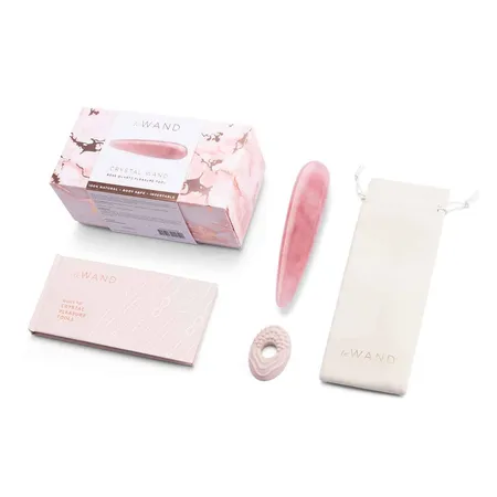 Masažer le WAND Crystal Wand ružičasti kvarc