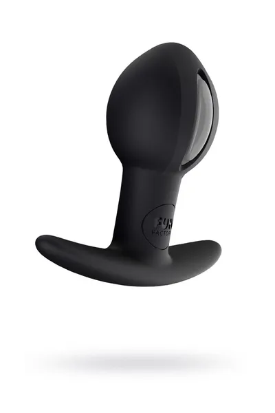 Analni stimulans Fun Factori Balls, silikon, crni, 7 cm