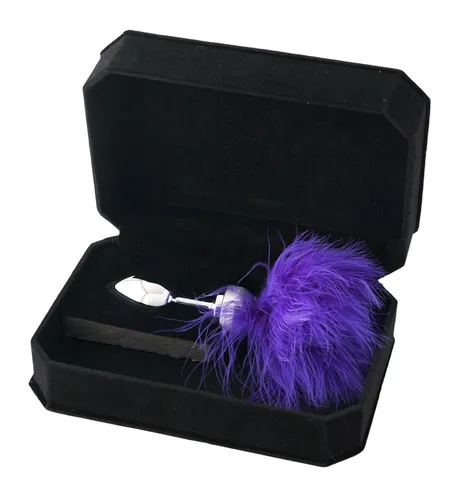 Analna čaura Metal bi TOIFA, metal, srebro, sa ljubičastim rubom, 17 cm, Ø 2,9 cm, 165 g