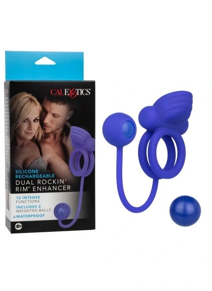 Punjivi ponderisani dvostruki erekcioni prsten sa vibracijama Dual Rockin ' Rim Enhancer