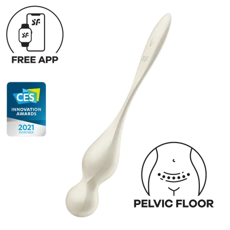 Vaginalne kuglice Satisfier Love Birds 1, bela