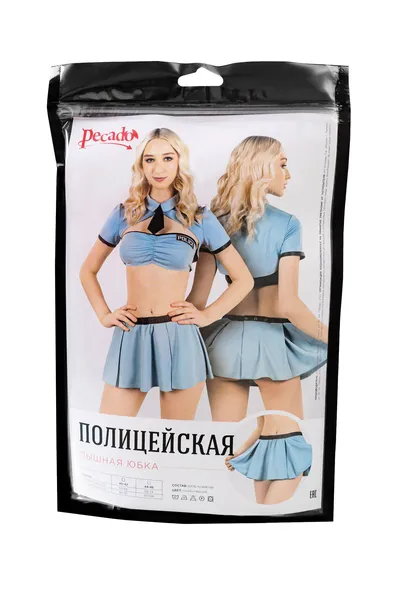 Donji deo kostima policajac, Pecado BDSM, suknja, plava, 40-42