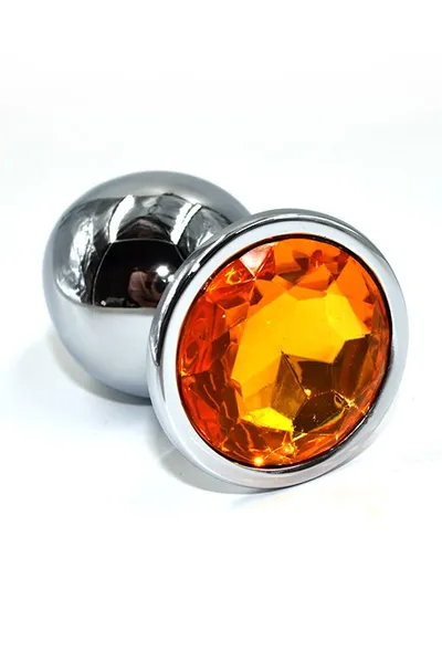Srebrni Analni čep sa žutim kristalom (mali)
