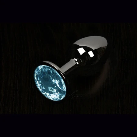 Veliki analni čep sa kristalom, grafit-slane stvari, 8,5 cm