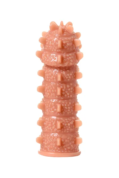Kokos mlaznica je realna sa dodatnom stimulacijom, TPE, telesna, 12.7 cm (ES.04-S)