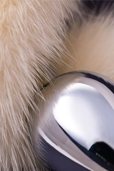 Analna čaura Metal bi TOIFA, metal, srebro, sa belim repom, 32 cm, Ø 2,9 cm, 175 g