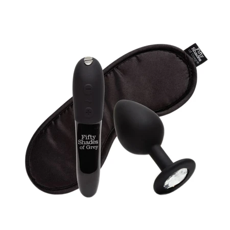 Komplet Come To Bed (We-Vibe Tango X, analni sex.Cristal Butt Plug, Satin Blindfold povez za oči)