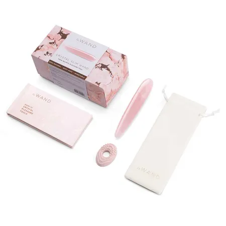 Masažer tanak Le Vand Cristal Slim Vand Pink kvarc