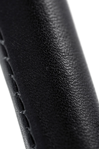 Odstojnik je veliki za pričvršćivanje Pecado BDSM, sa prstenom, koža i drvo, crna