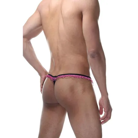 Gaćice muške Tonge sa ružičastim volanima