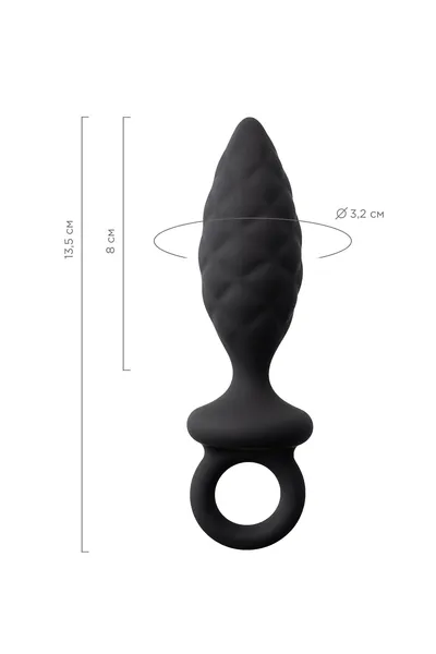 Erotist strob m - size Analni čep, silikon,Crna, 13,5 cm
