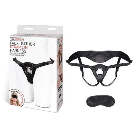 Crne patentne kožne gaćice za Strapon