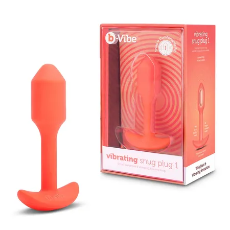 Profesionalni čep za nošenje sa vibracijama narandžasti B-Vibe Vibrating Snug plug 1