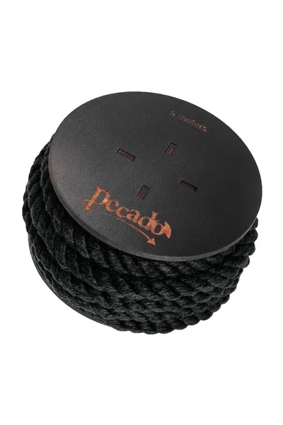 Pecado BDSM Shibari konopac, na kalemu, pamuk, Crna, 5m