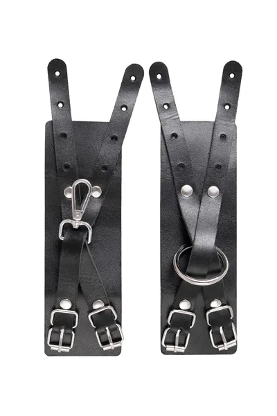 Pecado BDSM lisice, sa dve ukrštene trake, originalna spojnica, koža