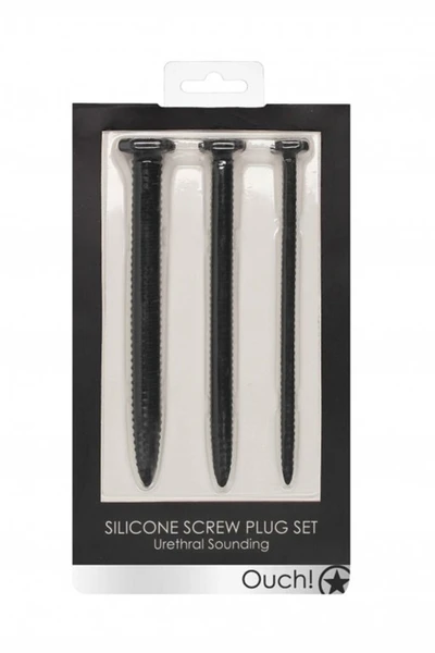 Set od tri stimulansa uretre (žice) Silicone Screv plug Set